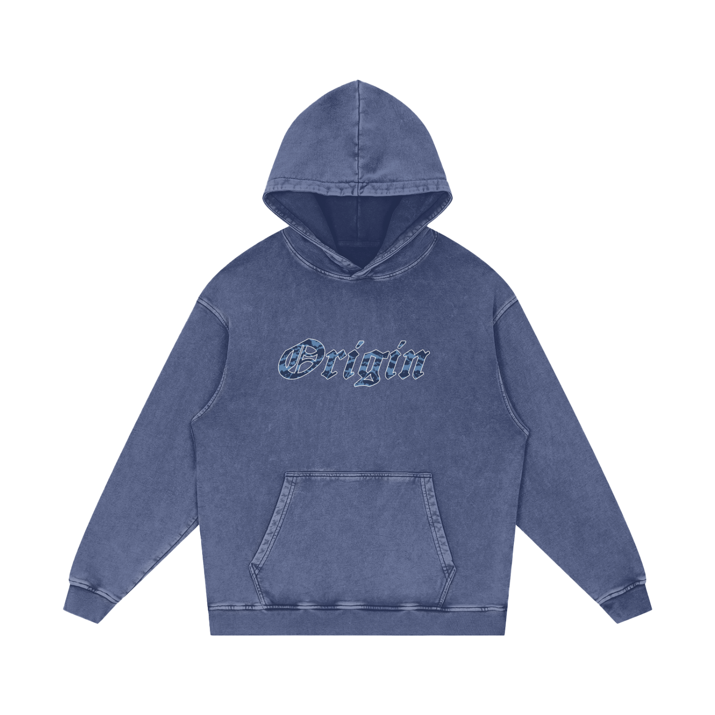 Origin Æsthetics Pure Cotton Blue Camo Hoodie