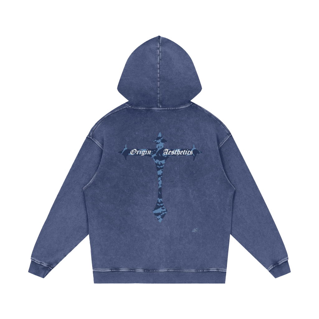 Origin Æsthetics Pure Cotton Blue Camo Hoodie