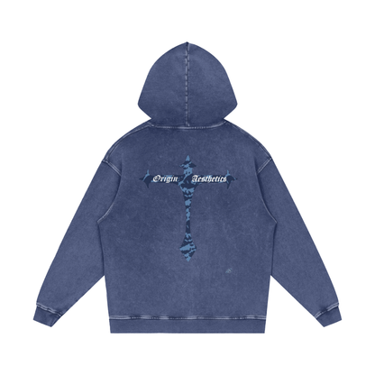 Origin Æsthetics Pure Cotton Blue Camo Hoodie