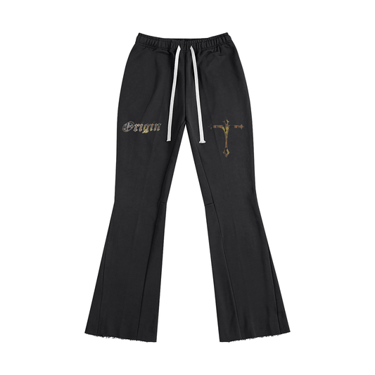 Origin Æsthetics Pure Cotton Fall Camo Flared Sweatpants
