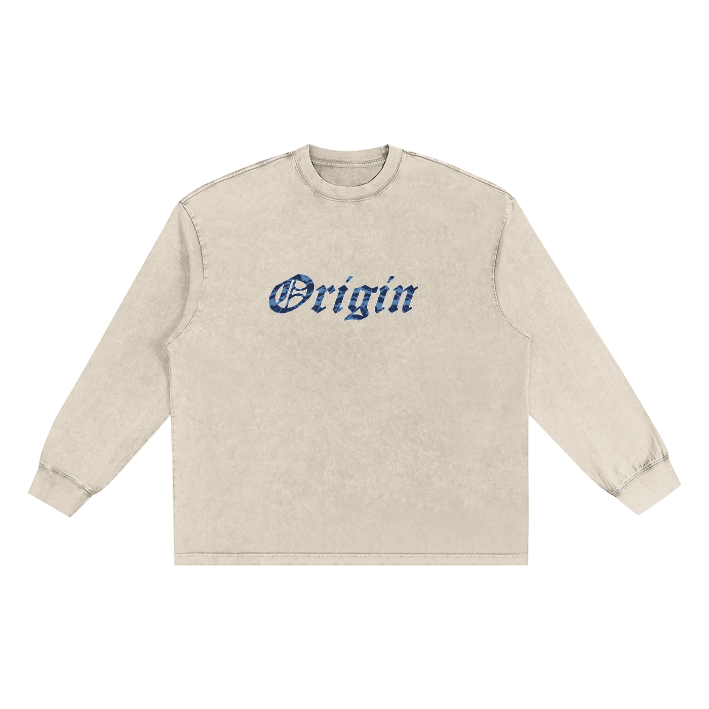 Snow Washed Oversize Long Sleeve T-shirt