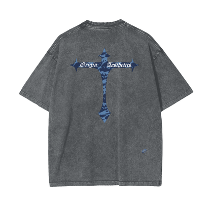 Origin Pure cotton Oversize Blu Tiger T