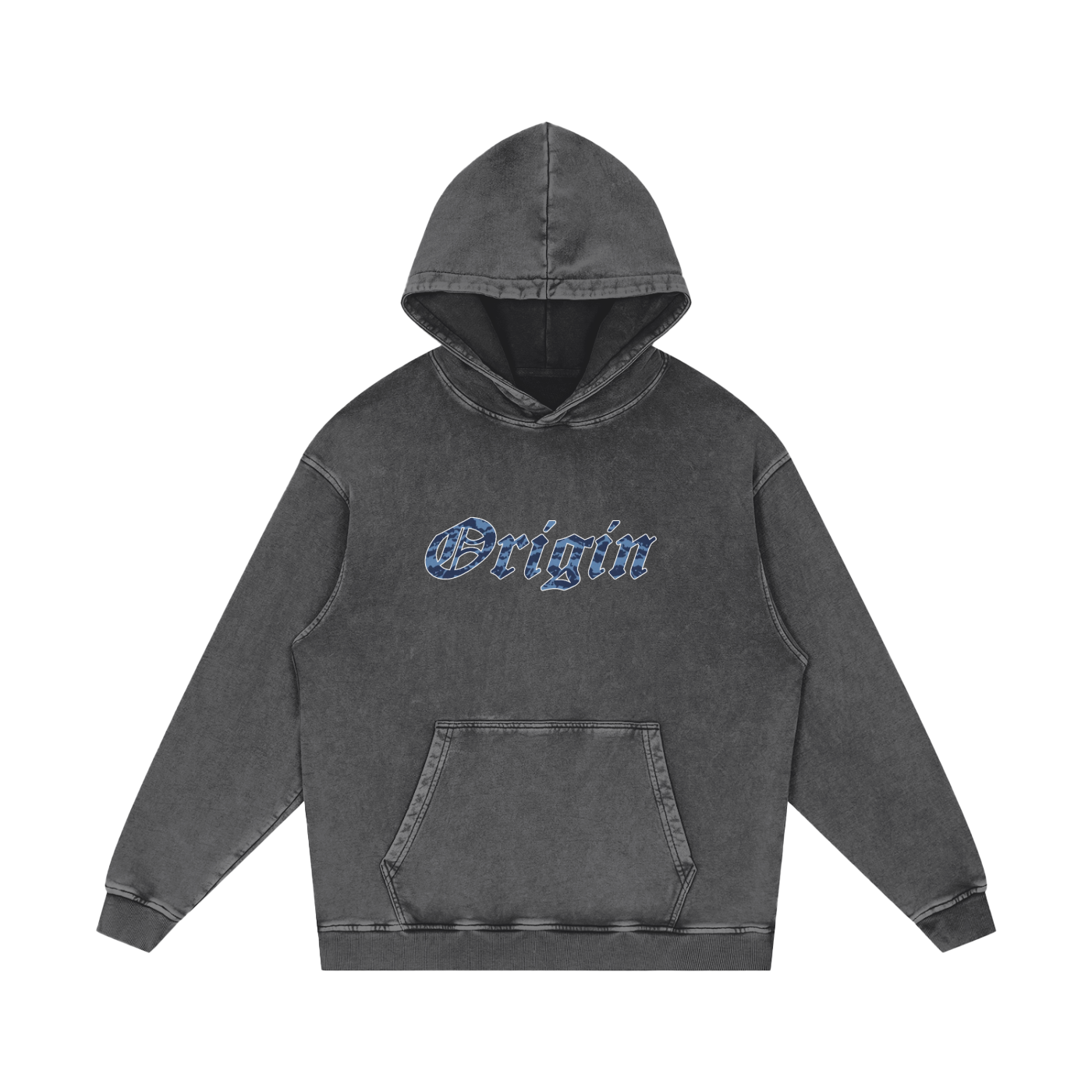 Origin Æsthetics Pure Cotton Blue Camo Hoodie