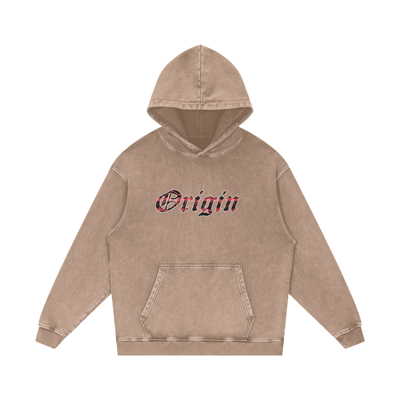 Origin Æsthetics Pure Cotton Red Camo Hoodie