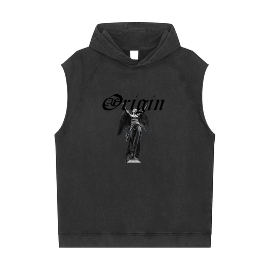 Pure cotton Sleeveless Hoodie | Angel