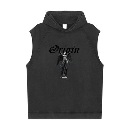 Pure cotton Sleeveless Hoodie | Angel