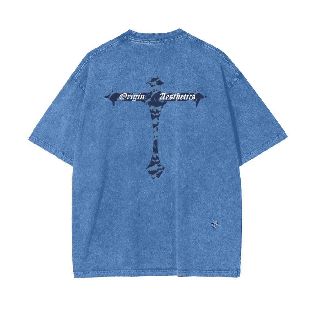 Origin Pure cotton Oversize Blu Tiger T
