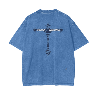 Origin Pure cotton Oversize Blu Tiger T