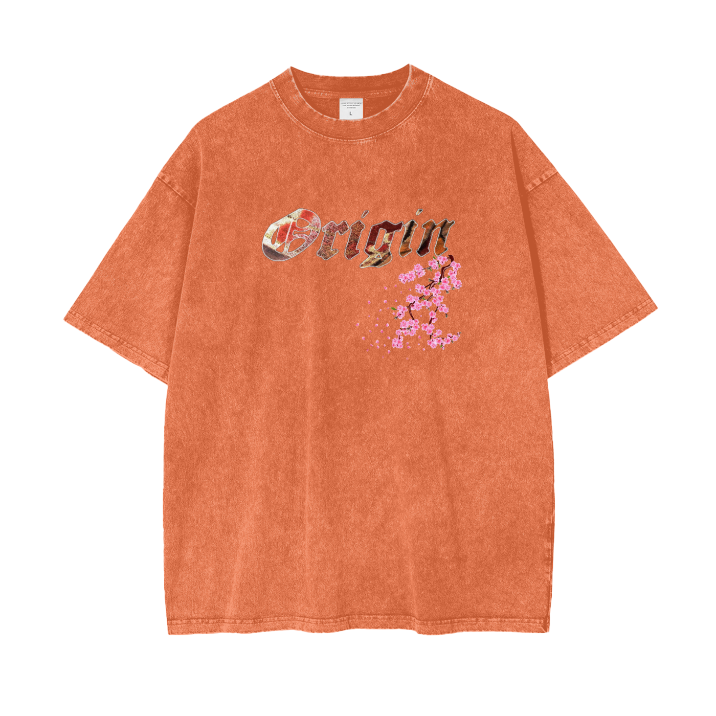 Origin Æsthetics Oversize Snow Washed T Cherry Blossom
