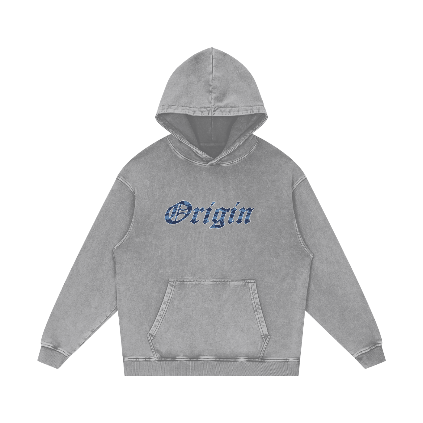 Origin Æsthetics Pure Cotton Blue Camo Hoodie