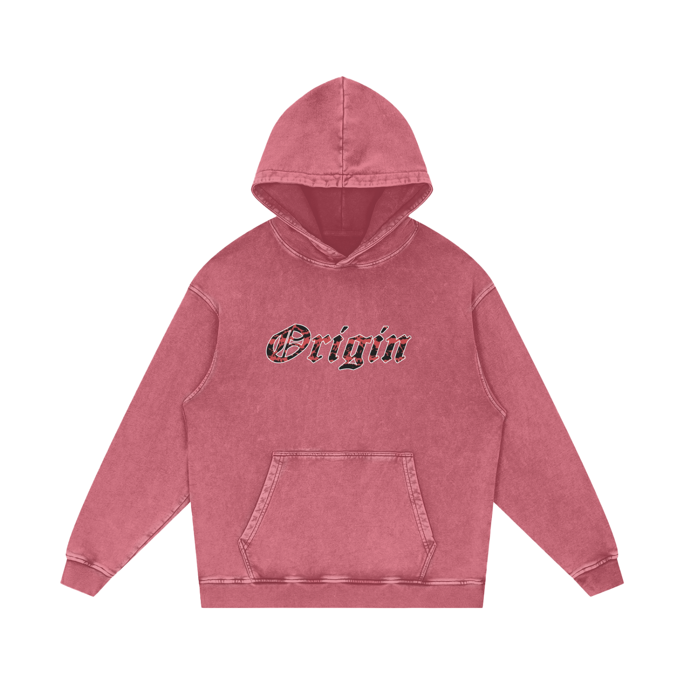 Origin Æsthetics Pure Cotton Red Camo Hoodie