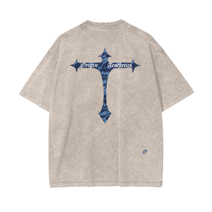 Origin Pure cotton Oversize Blu Tiger T