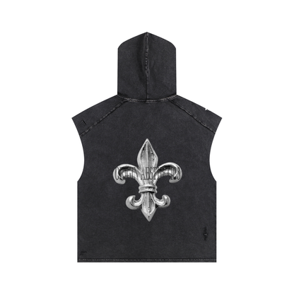 Origin Æsthetics Pure Cotton cut off hood- fleur de li