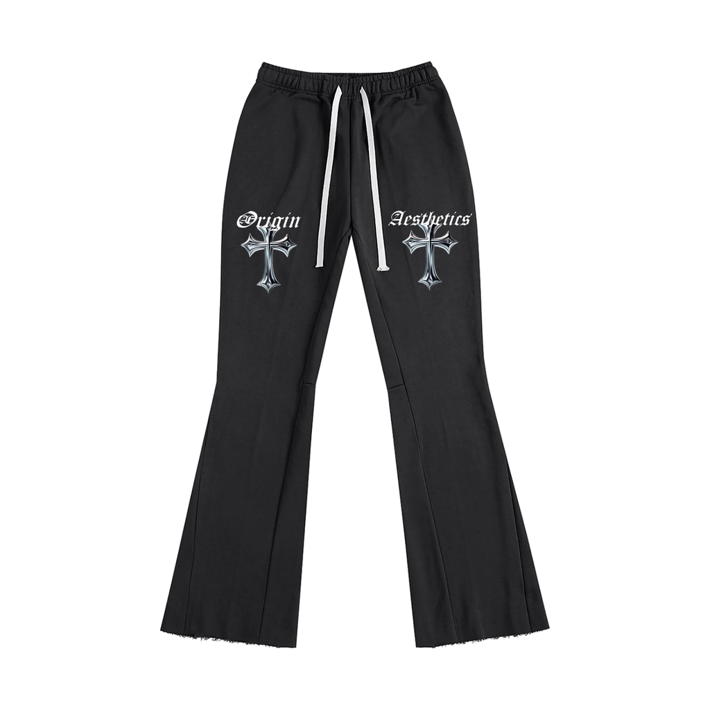 Origin Aesthetics Pure Cotton Flared Sweatpants - Chrome