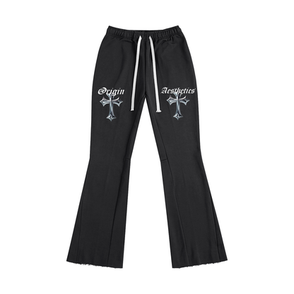 Origin Aesthetics Pure Cotton Flared Sweatpants - Chrome