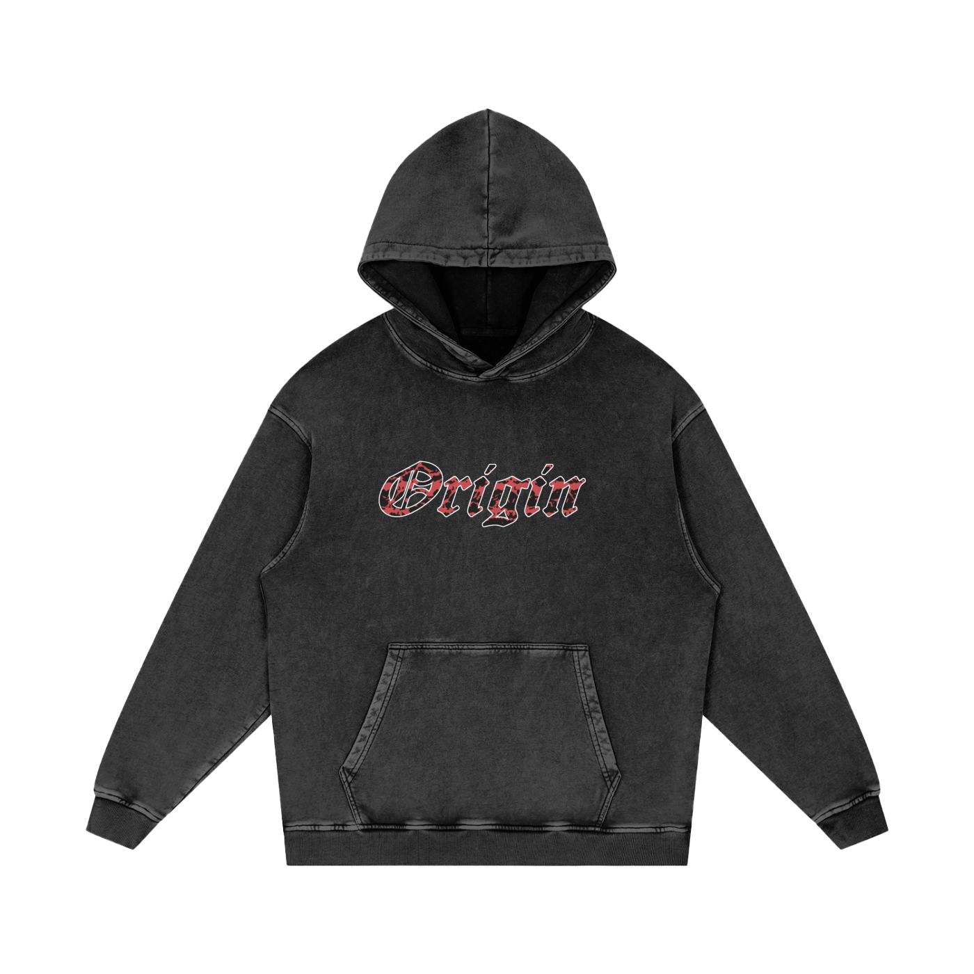 Origin Æsthetics Pure Cotton Red Camo Hoodie