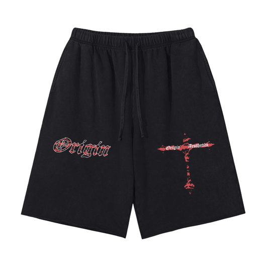 Scattered Edge Vintage Washed Shorts - 350 GSM