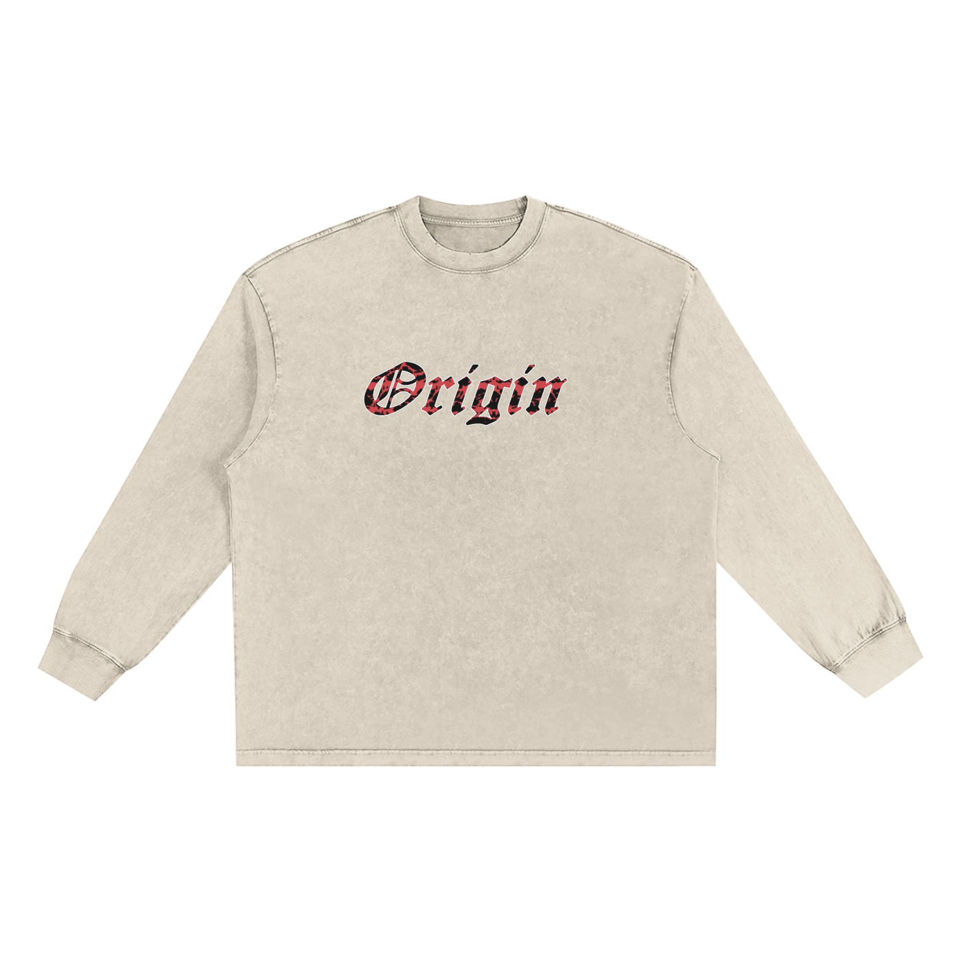 Snow Washed Oversize Long Sleeve T-shirt