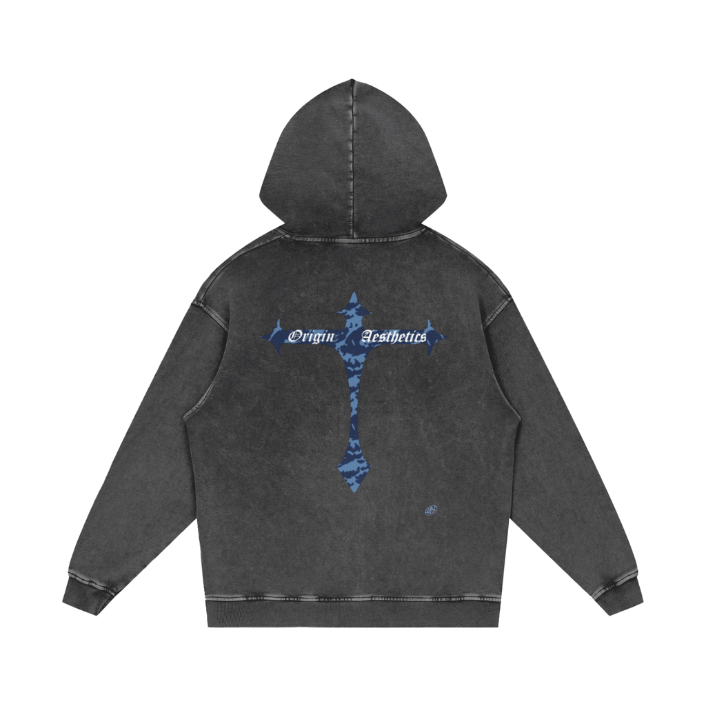 Origin Æsthetics Pure Cotton Blue Camo Hoodie