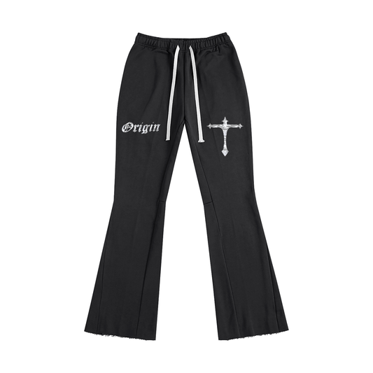 Origin Aesthetics Pure Cotton Snow Camo Flared Sweatpants