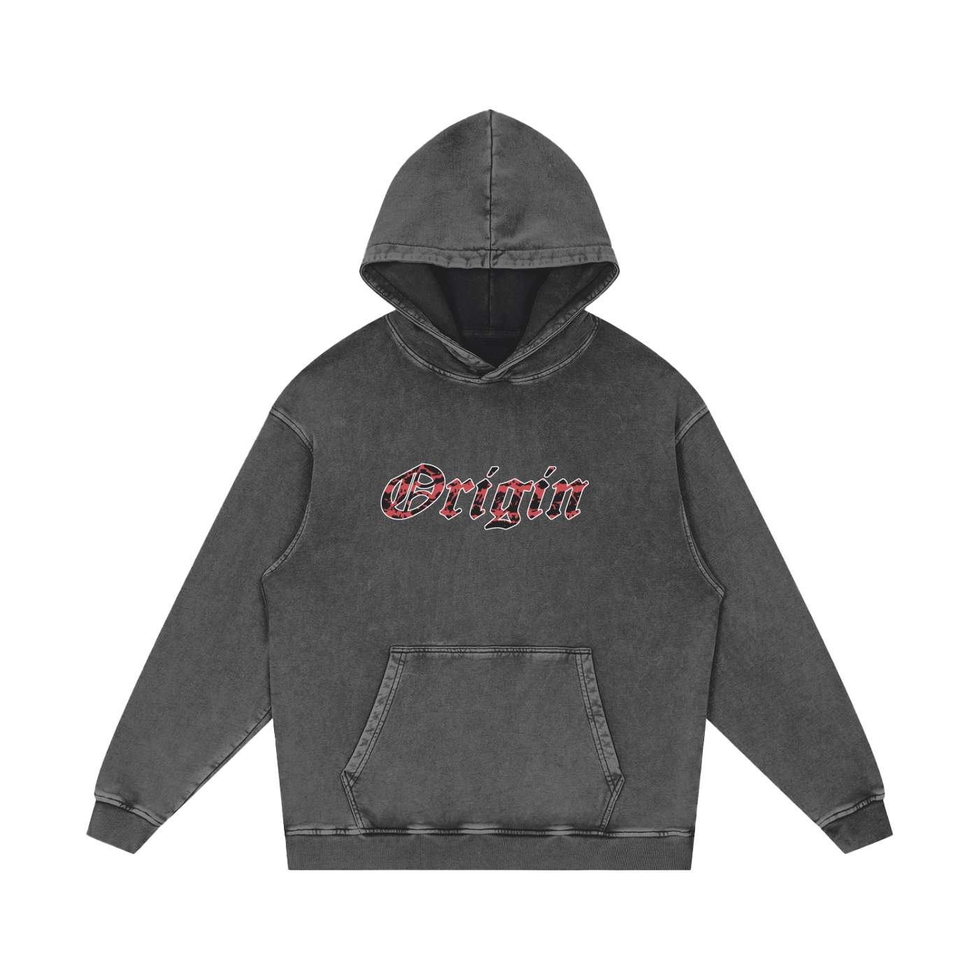 Origin Æsthetics Pure Cotton Red Camo Hoodie