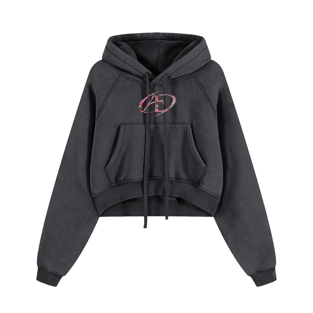 Origin Aesthetics Womens Cropped Hoodie | Pink Camo