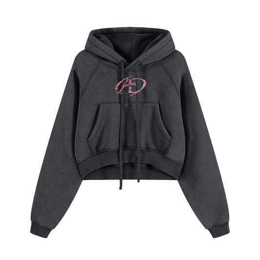 Origin Aesthetics Womens Cropped Hoodie | Pink Camo