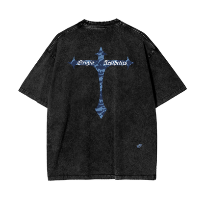 Origin Pure cotton Oversize Blu Tiger T