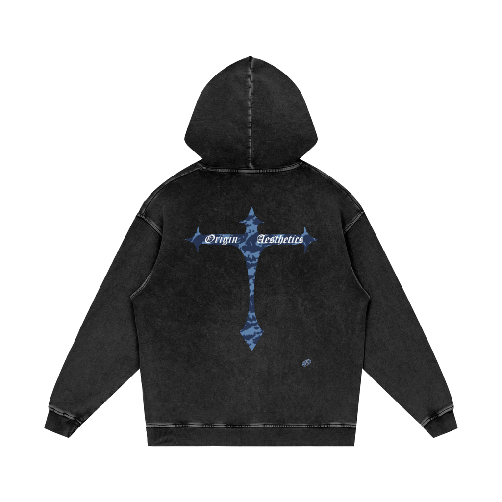 Origin Æsthetics Pure Cotton Blue Camo Hoodie