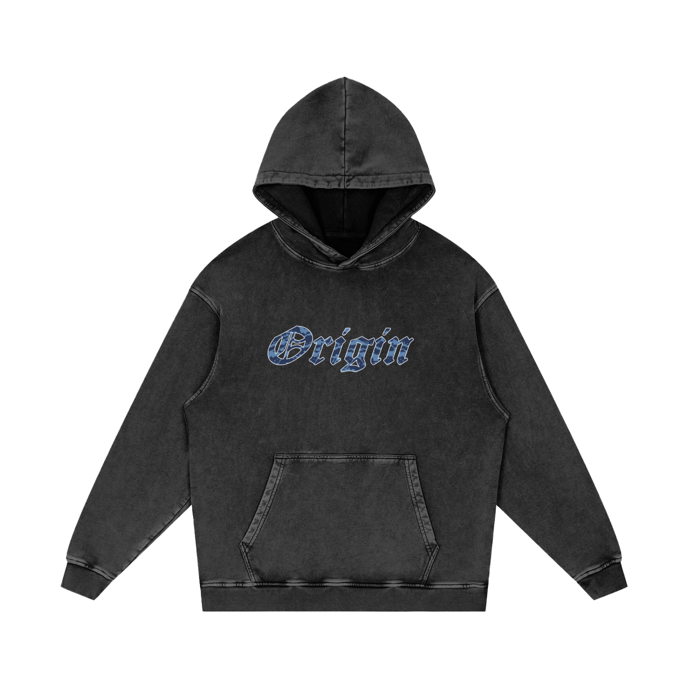 Origin Æsthetics Pure Cotton Blue Camo Hoodie