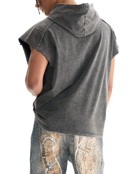 Origin Æsthetics Pure Cotton cut off hood- fleur de li
